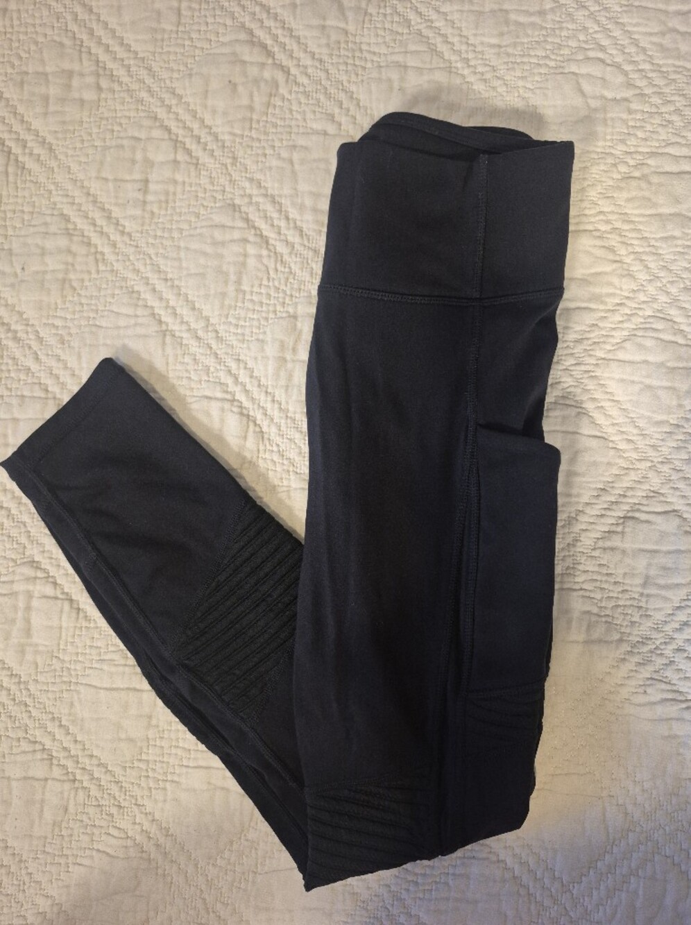 Fabletics Motion365 Black Moto 7/8 Pocket Leggings S NWOT